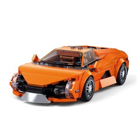 Sluban Model Bricks M38-B1508 Sportwagen orange im Maßstab 1:32
