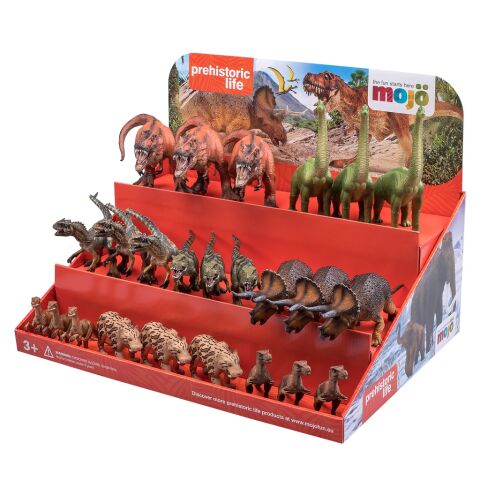 Mojo Kartondisplay Prähistorische Tiere