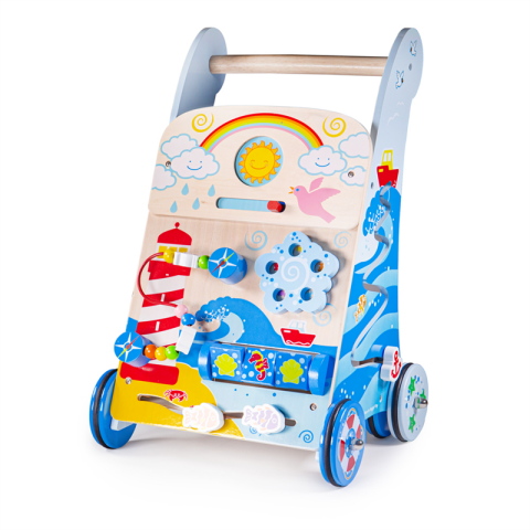 Bigjigs Baby Holz Lauflernwagen Aktiv Meer