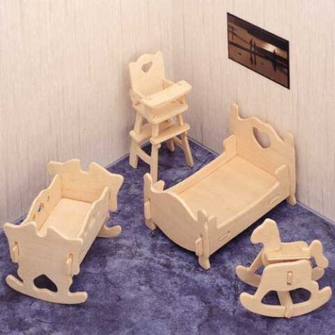 Woodcraft Holzpuzzle 3D Kinderzimmer