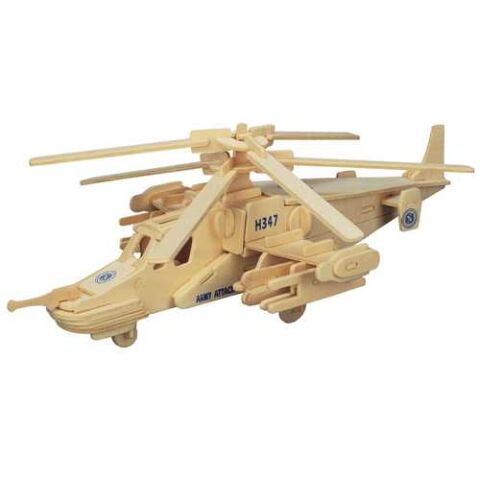 Woodcraft Holzpuzzle 3D-Hubschrauber