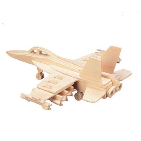 3D-Puzzle aus Holz Kampfflugzeug natürlich
