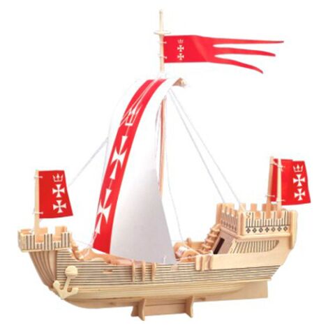Woodcraft Holz 3D Puzzle Schiff Koga