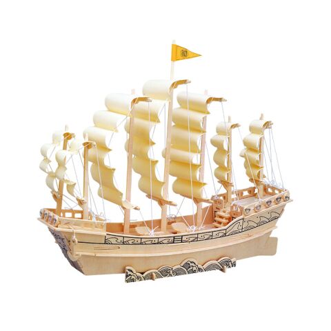 Woodcraft Holzpuzzle 3D Schiff Segelboot P131