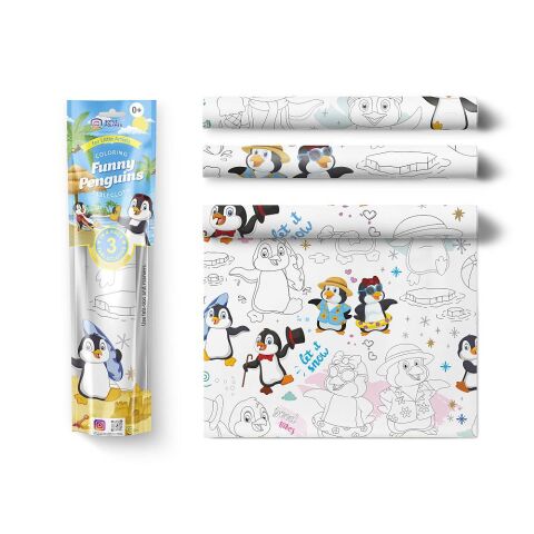 Pexi Malerei Tischtücher 3 Stück - Happy Penguins (Funny Penguins)