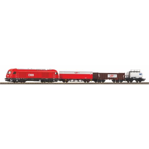 Piko Starterset Diesellokomotive ÖBB Hercules mit drei Güterwagen - 97948