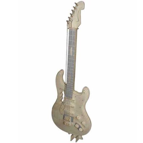 Woodcraft hölzerne 3D Puzzle E-Gitarre