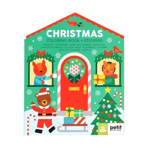 Petit Collage Malbuch mit Aufklebern Weihnachten