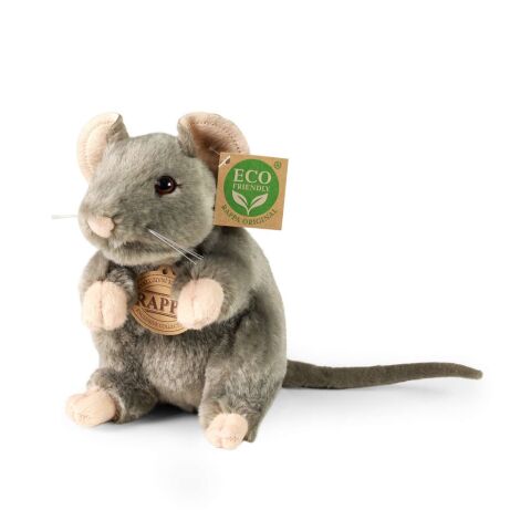 Rappa Plüsch-Maus sitzend 16 cm ECO-FRIENDLY