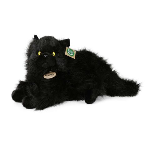 Rappa Plüsch Katze schwarz liegend 30 cm ECO-FRIENDLY