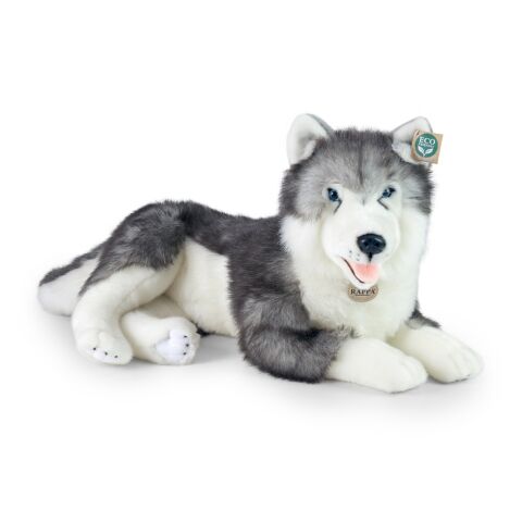Rappa Plüschhund Husky liegend 60 cm ECO-FRIENDLY