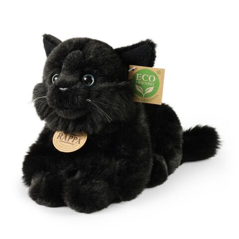 Rappa Plüschkatze schwarz 22 cm ECO-FRIENDLY