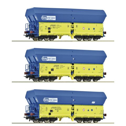 Roco 3-tlg. Set Selbstentladewagen PKP