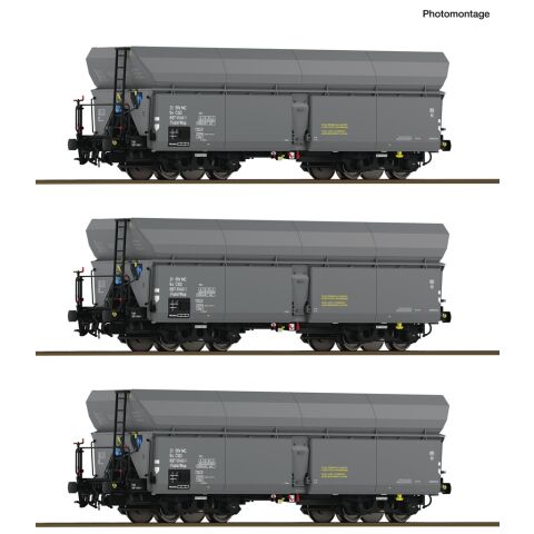 Roco Sada 3-tlg. Set Selbstentladewagen Fads/Wap, CSD - 6600325