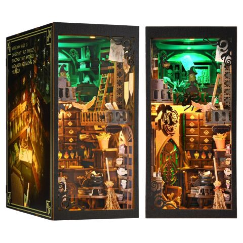 2Kids Toys 3D-Puzzle Buchstütze Miniaturhaus Hexenhaus