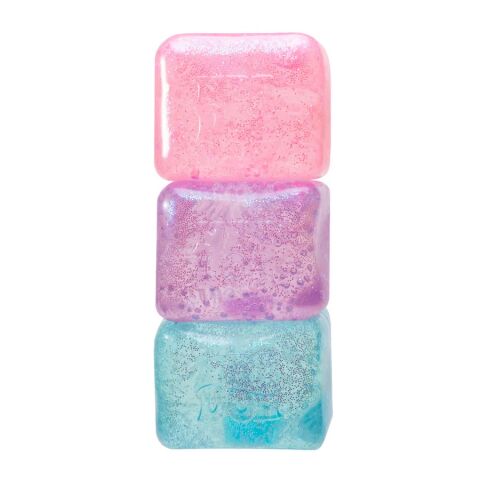 Schylling NeeDoh Nice Cube Glow Glitzernder Anti-Stress-Würfel der im Dunkeln leuchtet