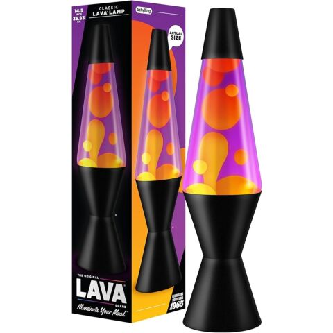 Schylling LAVA Lampe violett-gelb 36,8 cm