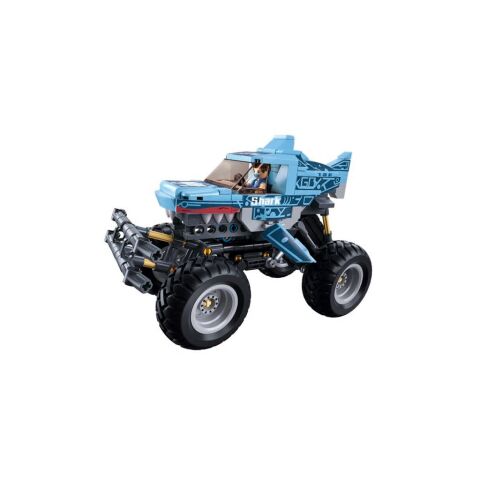 Sluban Power Bricks Ausziehbar Off-Road Blue Shark