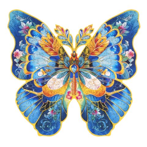 RoboTime Holzpuzzle Schmetterling Morpho Helena