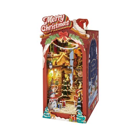 RoboTime 3D-Puzzle Buchstütze Miniaturhaus Weihnachtsgasse