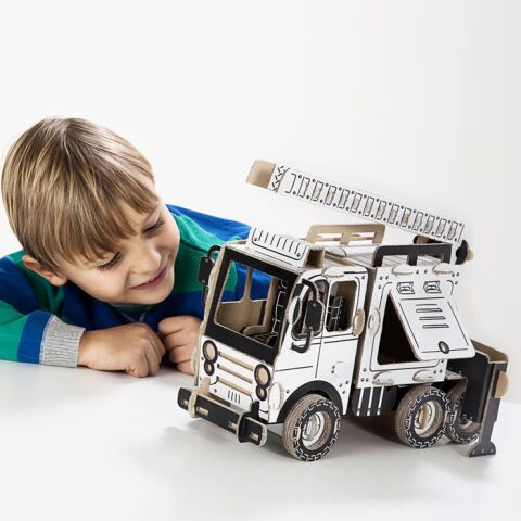 TO DO Karton 3D-Puzzle Feuerwehrauto Tank
