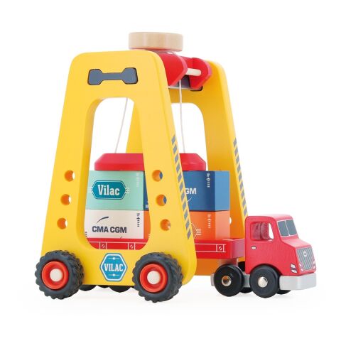 Vilac Magnetkran mit Containern und LKW