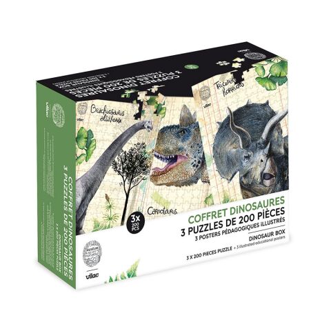 Vilac Puzzle-Set Dinosaurier3 Stück