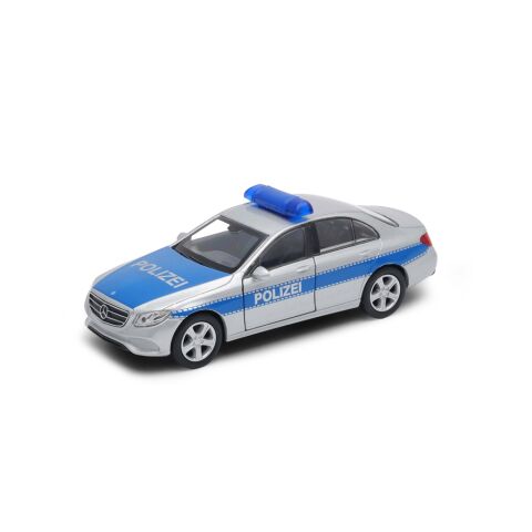 Welly 2016 Mercedes-Benz  E-Class POLIZEI 1:34 Silber mit blauem Streifen