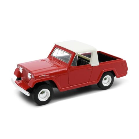 Welly 1967 Jeep Jeepster Commando Pickup model 1:34 rot