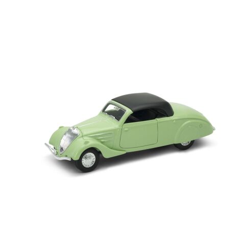 Welly 1938 Peugeot 402 Modell 1:34 grün mit schwarzem Dach