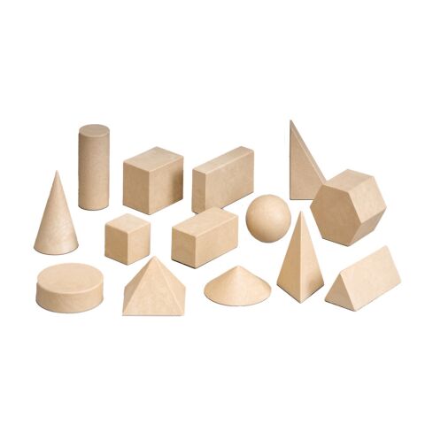 Wissner Holzset mit geometrischen Formen, 14-teilig