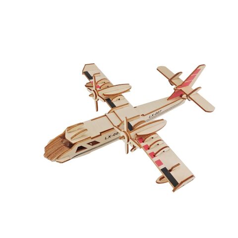 Woodcraft Hölzernes 3D Puzzle Bomber
