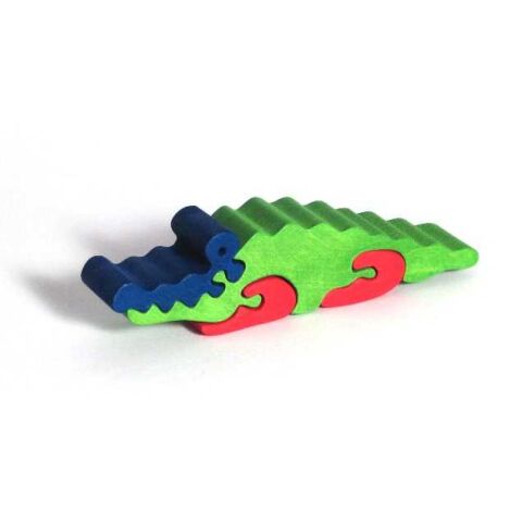Fauna Massivholzpuzzle Krokodil