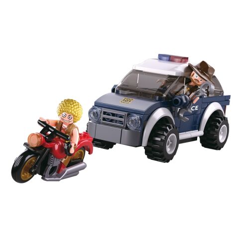 Sluban Polizei M38-B0650 Offroad und Dieb auf Motorrad