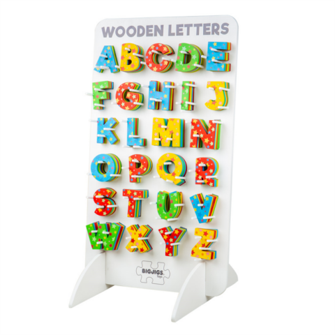 Bigjigs Toys Hölzernes Stern-Alphabet