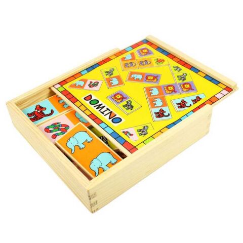 Bigjigs Toys Hölzerne Dominosteine mit Tieren