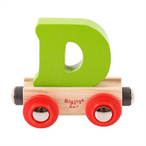 Bigjigs Rail Wagon Holzschienenbahn - Buchstabe D