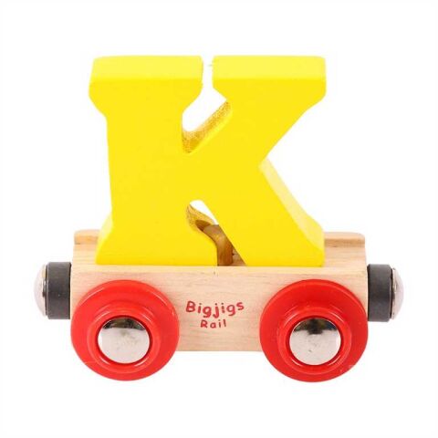 Bigjigs Rail Wagon Holzschienenbahn - Buchstabe K