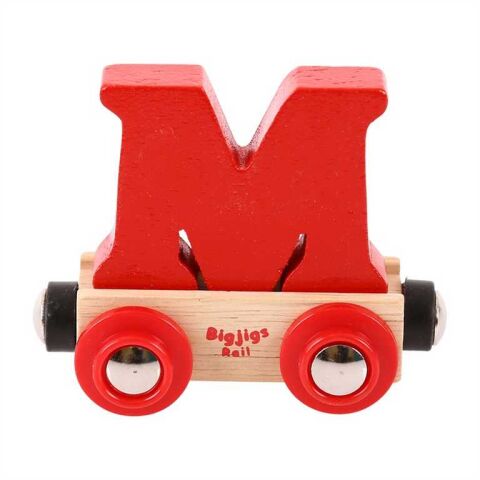 Bigjigs Rail Wagon Holzschienenbahn - Buchstabe M