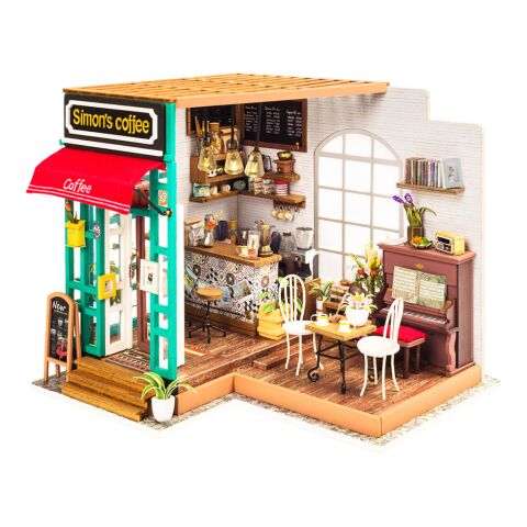 RoboTime 3D-Puzzle Miniaturhaus Café