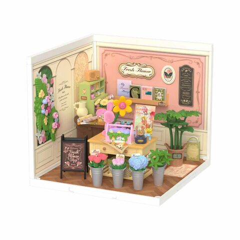RoboTime 3D-Puzzle Miniaturhaus Florist Fresh Flower
