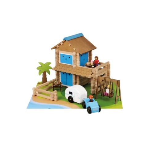 Jeujura Holzbausatz, 185 Teile, Ferienhaus