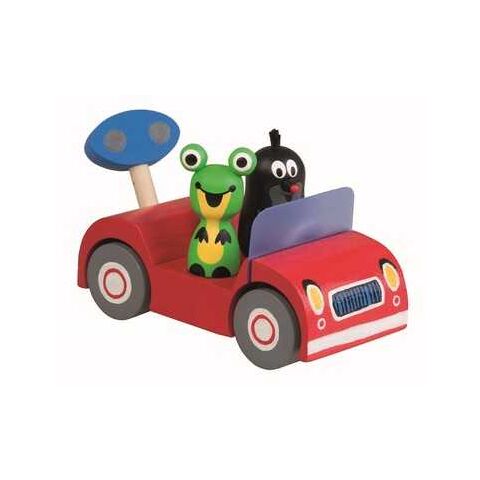Detoa Wooden car red - Maulwurf auf einer Reise