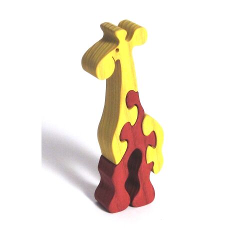 Fauna Massivholzpuzzle kleine Giraffe