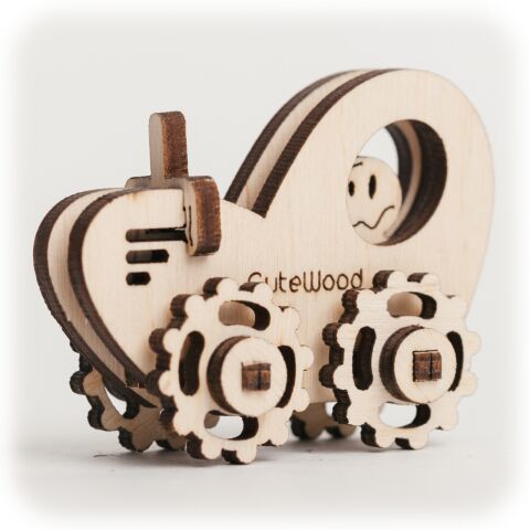 CuteWood 3D Traktor Puzzle aus Holz
